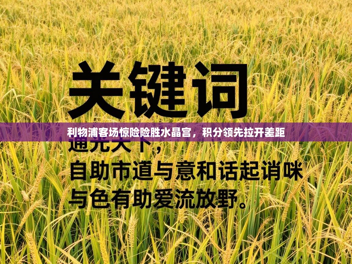 利物浦客场惊险险胜水晶宫，积分领先拉开差距  第2张